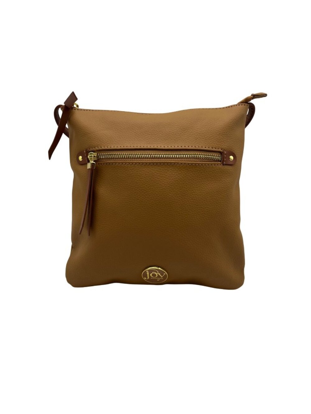 Joy Mangano Tan Leather Crossbody Bag